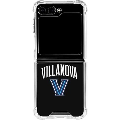 Villanova University V Black Galaxy Z Flip6 Clear Case